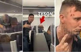 Mayk Tayson təyyarədə sərnişin döyüb - ANBAAN VİDEO