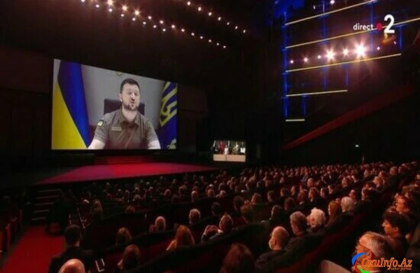 Zelenski Kann Film Festivalının iştirakçılarına müraciət edib