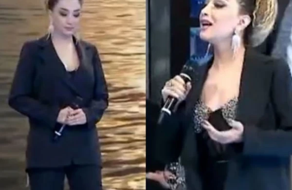 Canlı efirdə müğənninin sinəsi açıldı,veriliş dayandırıldı - ANBAAN VİDEO
