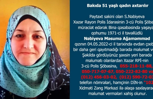 DİQQƏT! Polis Bakıda hər yerdə bu qadını axtarır: Dərhal 102-yə zəng edin