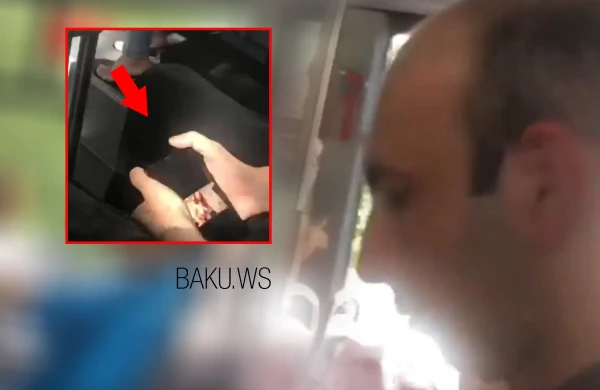 Azərbaycanda avtobusda əxlaqsızlıq: Pornoya baxan kişi qadına görün nə etdi (18+VİDEO)