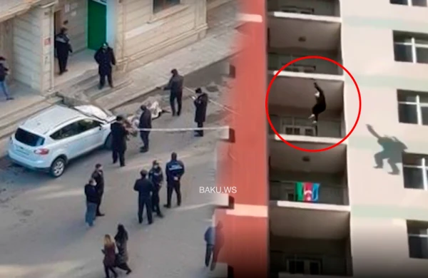 İki uşağı ilə özünü binadan atan qadının əri  görün kim imiş - FOTO