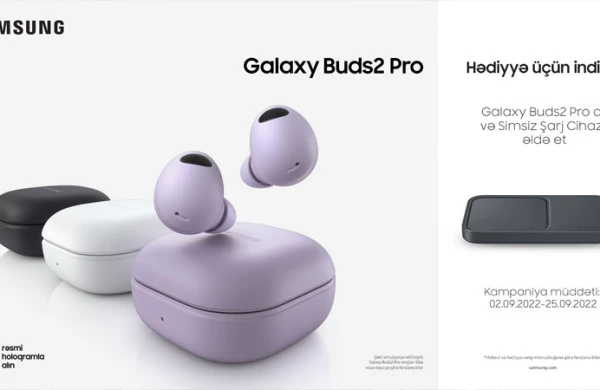 Keyfiyyətli səsə səyahət: Samsung Galaxy Buds2 Pro artıq satışdadır!