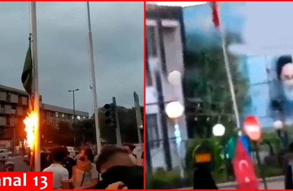 Təbrizdə endirilən İran bayrağının yerinə Cənubi Azərbaycan bayrağı UCALDILDI