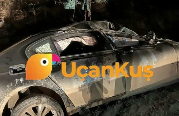 Binəli Yıldırımın qəzaya düşdüyü maşının ŞOK GÖRÜNTÜSÜ