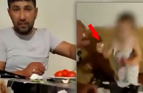 Atası azyaşlı uşağa spirtli içki içirdib TELEFONA ÇƏKDİRDİ - VİDEO