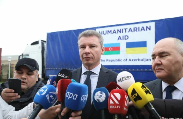 Ukrayna səfiri humanitar yardıma görə Azərbaycana təşəkkür etdi