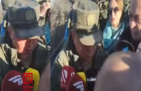 Sülhməramlı polkovnik jurnalistlərin qarşısına içkili vəziyyətdə çıxdı - VİDEO