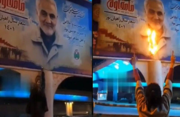 Hicabsız qadın molla rejiminə belə üsyan etdi - VİDEO