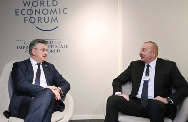 İlham Əliyev Davosda Xorvatiyanın Baş naziri ilə görüşüb