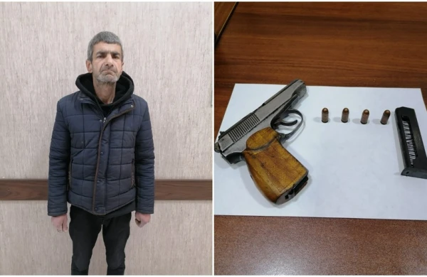 Bakıda tapança satmaq istəyən şəxs saxlanılıb