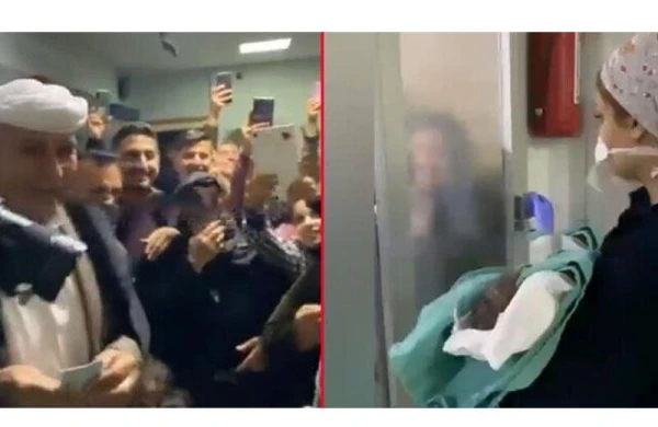 18 il sonra nəsillərində doğulan oğlan uşağını "qoşun"la qarşıladılar - VİDEO