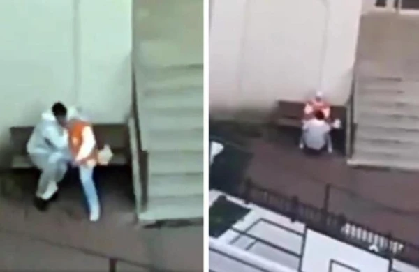 Şəhərin ortasında əxlaqsızlıq kameraya düşdü (18+VİDEO)
