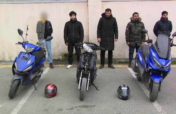 Polis dəstəni iş başında tutdu (VİDEO)