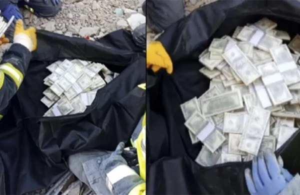 Dağıntılar altından 2 milyon dollar tapıldı - Video