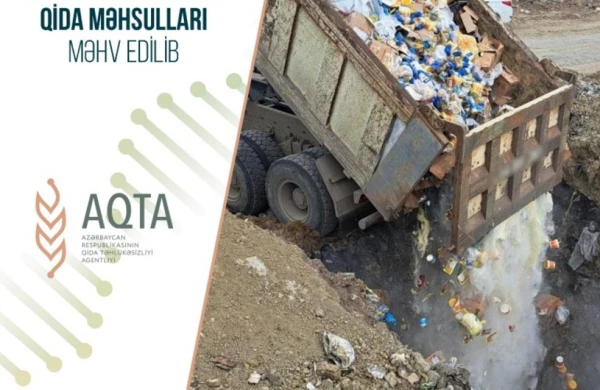 İstehlaka yararsız qida məhsulları məhv edilib