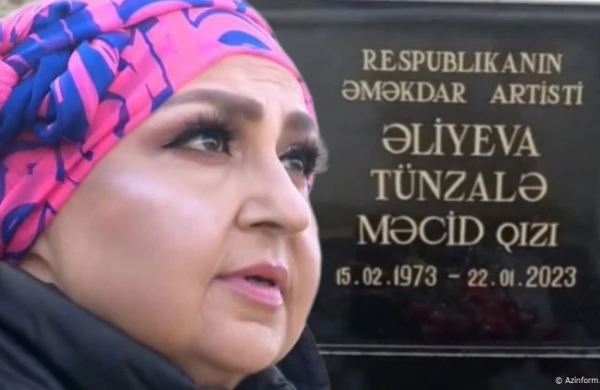 Tünzalə Əliyevanın MƏZAR DAŞININ GÖRÜNTÜSÜ - FOTO