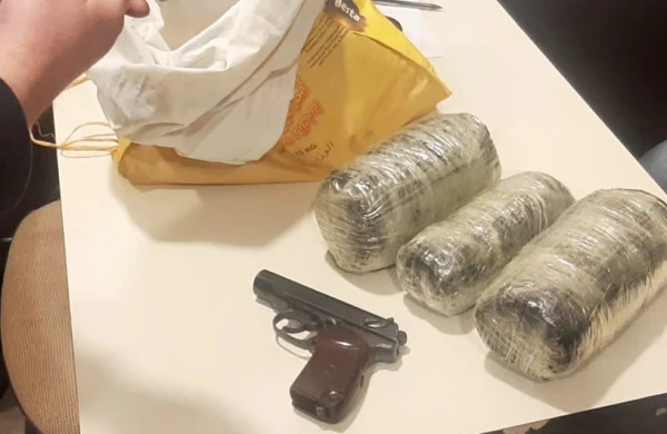 Lənkəranda narkokuryerdə silah və 5 kq heroin aşkarlanıb