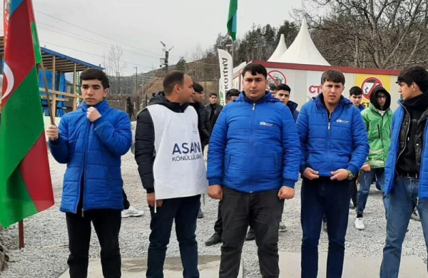 Xankəndi yolunda etiraz aksiyası 104 gündür davam edir - FOTO