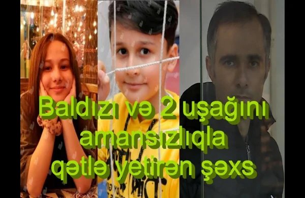 Bakıda dəhşət:Baldınızı və iki azyaşlı uşağını öldürən şəxsin cinayəti (VİDEO)
