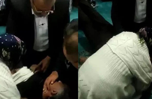 Namaz qılarkən infarkt keçirdi - VİDEO - FOTO