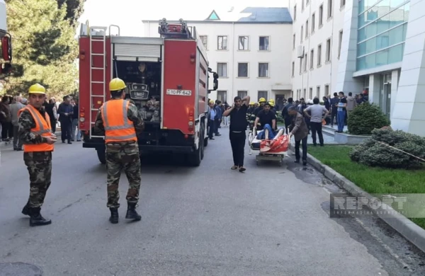 Gəncədə xəstəxanada yanğın söndürülüb, zəhərlənənlər var