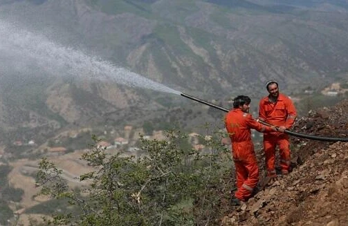 Laçında dağ yamacına 8900 metrlik su xətti çəkildi