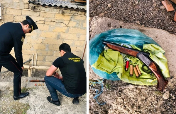 Bakıda həbsdə olan şəxsin bağ evində silah-sursat aşkarlanıb