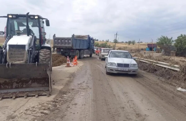 Şamaxı-Yevlax yolundakı son vəziyyət açıqlandı - YENİLƏNİB - FOTO