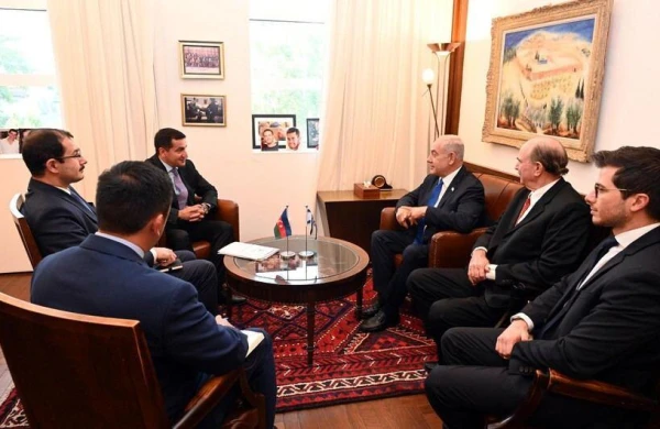 Hikmət Hacıyev Netanyahu ilə görüşdü - FOTO