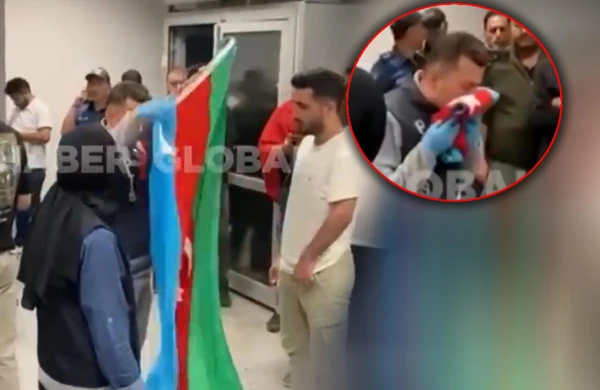 Azərbaycan bayrağını öpən türk polis mükafatlandırıldı - VİDEO - FOTO