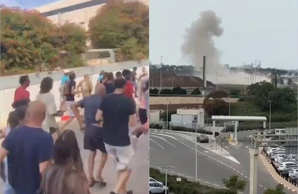 HƏMAS Ben Qurion Beynəlxalq aeroportuna raket atdı - VİDEO