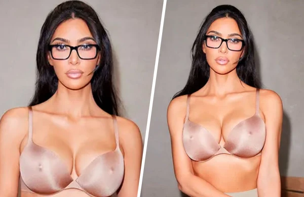Kim Kardaşyan alt paltarında çıxdı