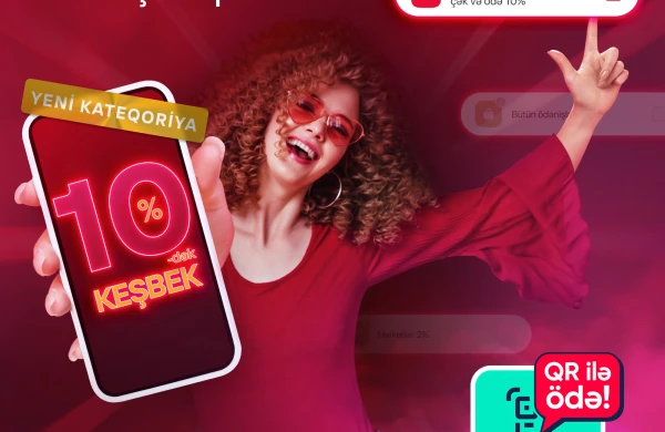 Birbank-da m10 QR kodunu çək və ödə, 10%-dək keşbek qazan