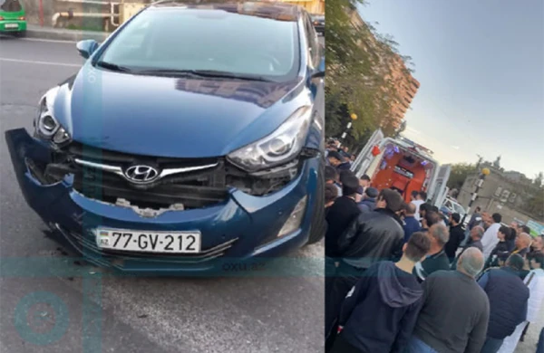 Bakıda ağır qəza: İki nəfər ciddi xəsarət alıb - FOTO
