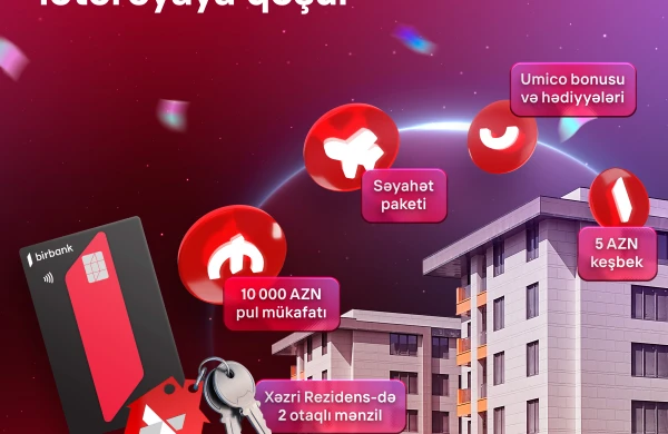 Birbank kartı ilə ödəniş et, 2 otaqlı mənzil qazan