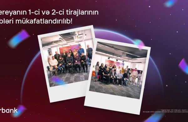 Birbank-ın “10 001 hədiyyə” lotereyasının qaliblərinə hədiyyələr təqdim edildi