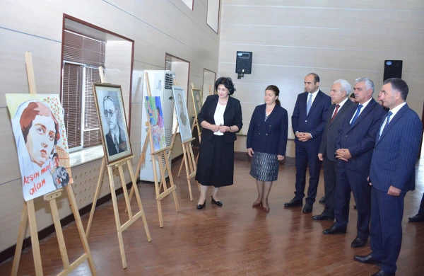 Şamaxıda Üzeyir Hacıbəylinin 140 illiyi qeyd edildi - Fotolar