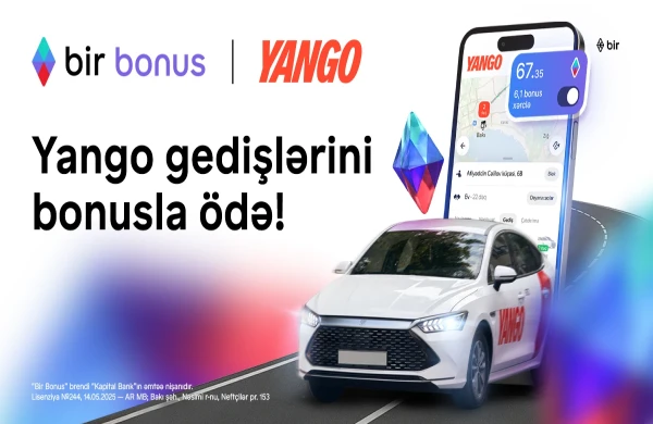 Taksi ödənişlərinizi Bir Bonus-la edin, pulunuz cibinizdə qalsın&nbsp;