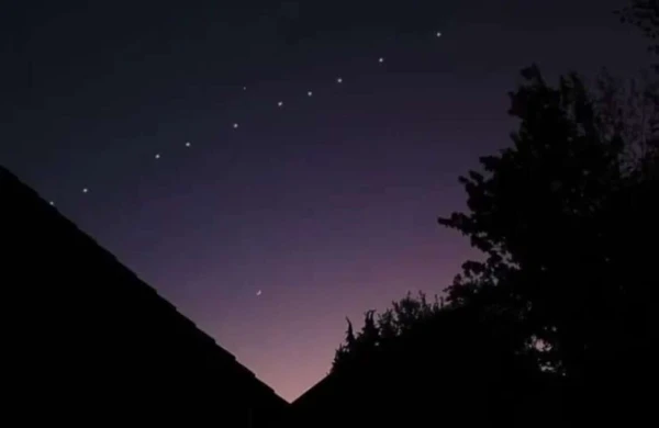 Azərbaycanda qeyri-adi HADİSƏ: Səmada işıqlar düzüldü - VİDEO