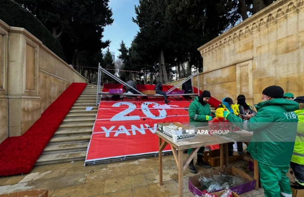Şəhidlər Xiyabanında 20 Yanvar faciəsinin ildönümü ilə bağlı hazırlıqlara başlanılıb