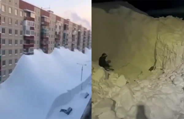 Son 30 ilin ən güclü qarı - Binaların 4-cü mərtəbəsinə çatdı+Video&nbsp;