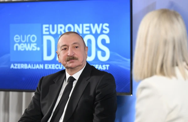 Prezident Davosda “Euronews”a müsahibə verdi 