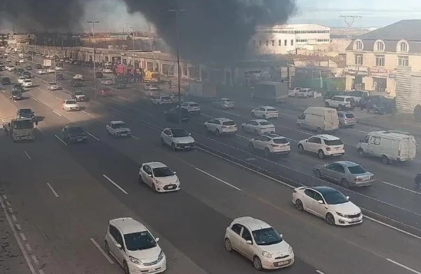 Yanğın davam edir:Xeyli sayda texnika cəlb edildi