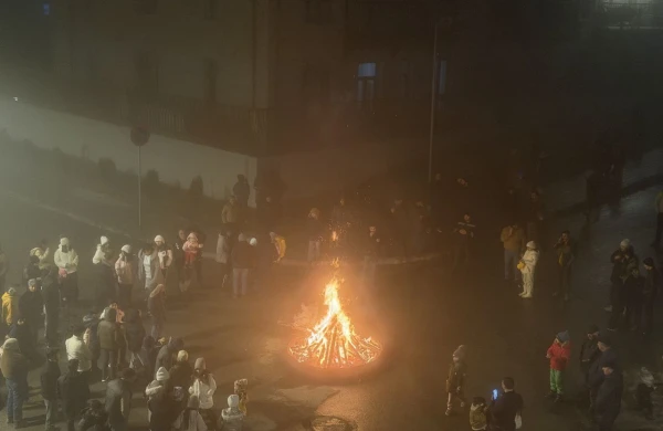 Ağdamda ilk bayram tonqalı... - FOTO 