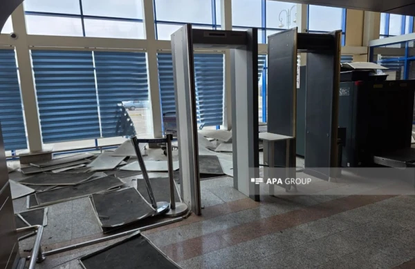 Naxçıvan Hava Limanı İranın dron hücumundan sonra - FOTOLENT 