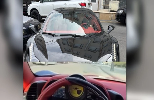 Avtobus zolağında hərəkət edən “Ferrari” saxlanıldı 