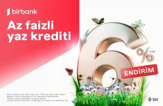 Kapital Bank-dan Novruz fürsəti: nağd kreditlərə 6%-dək endirim&nbsp;