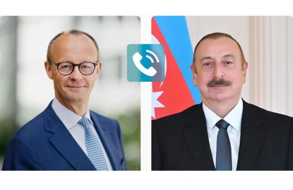 Prezident İlham Əliyev Almaniya Kansleri Fridrix Mertslə Yaxın Şərqi müzakirə edib