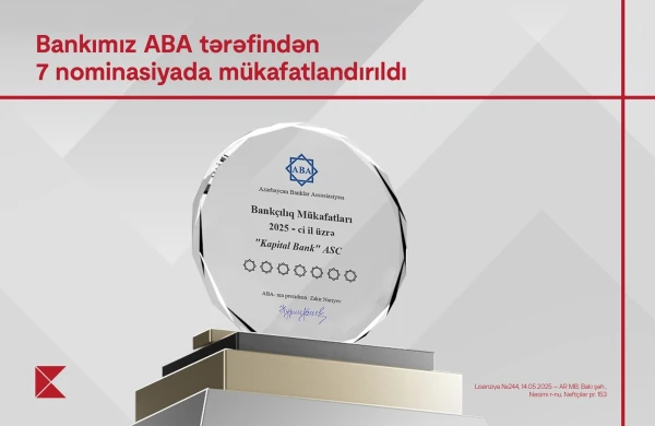 Kapital Bank 7 nominasiya üzrə mükafatlandırılıb&nbsp;